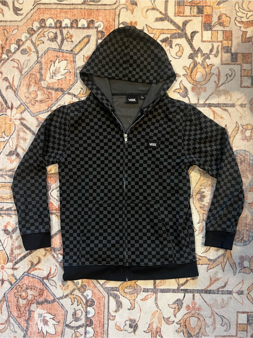 Vans Black & Charcoal Checkerboard Hoodie